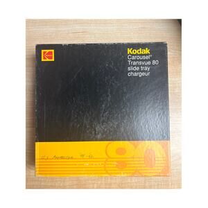 Vintage Kodak Carousel Transvue 80 Slide Tray in Box